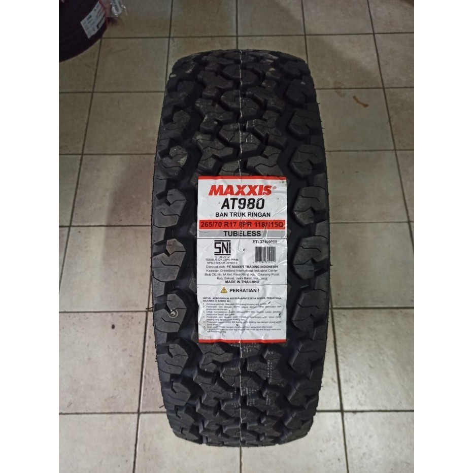 BAN MOBIL MAXXIS BRAVO AT980 SIZE 265/70 R17