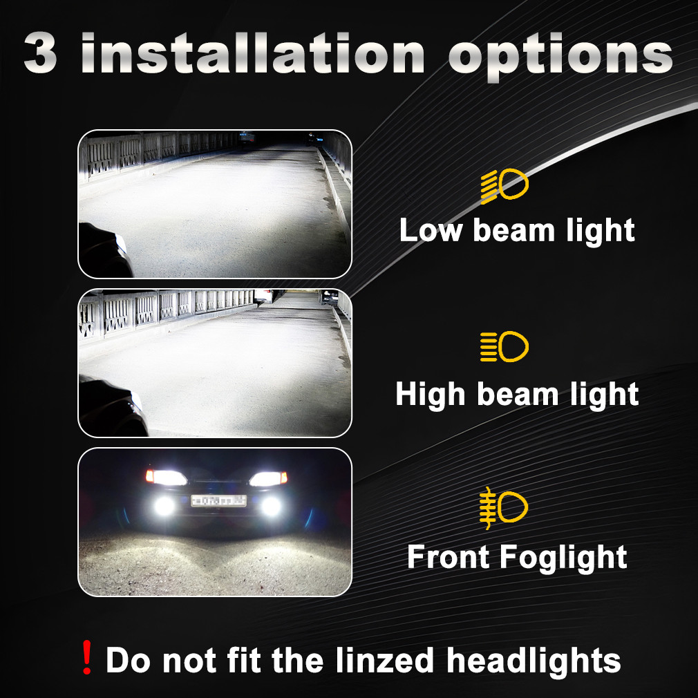 H7 LED Headlight Canbus 100W 20000LM H7 LED Projector Lens Canbus Car Light Bulbs 6500K 12V