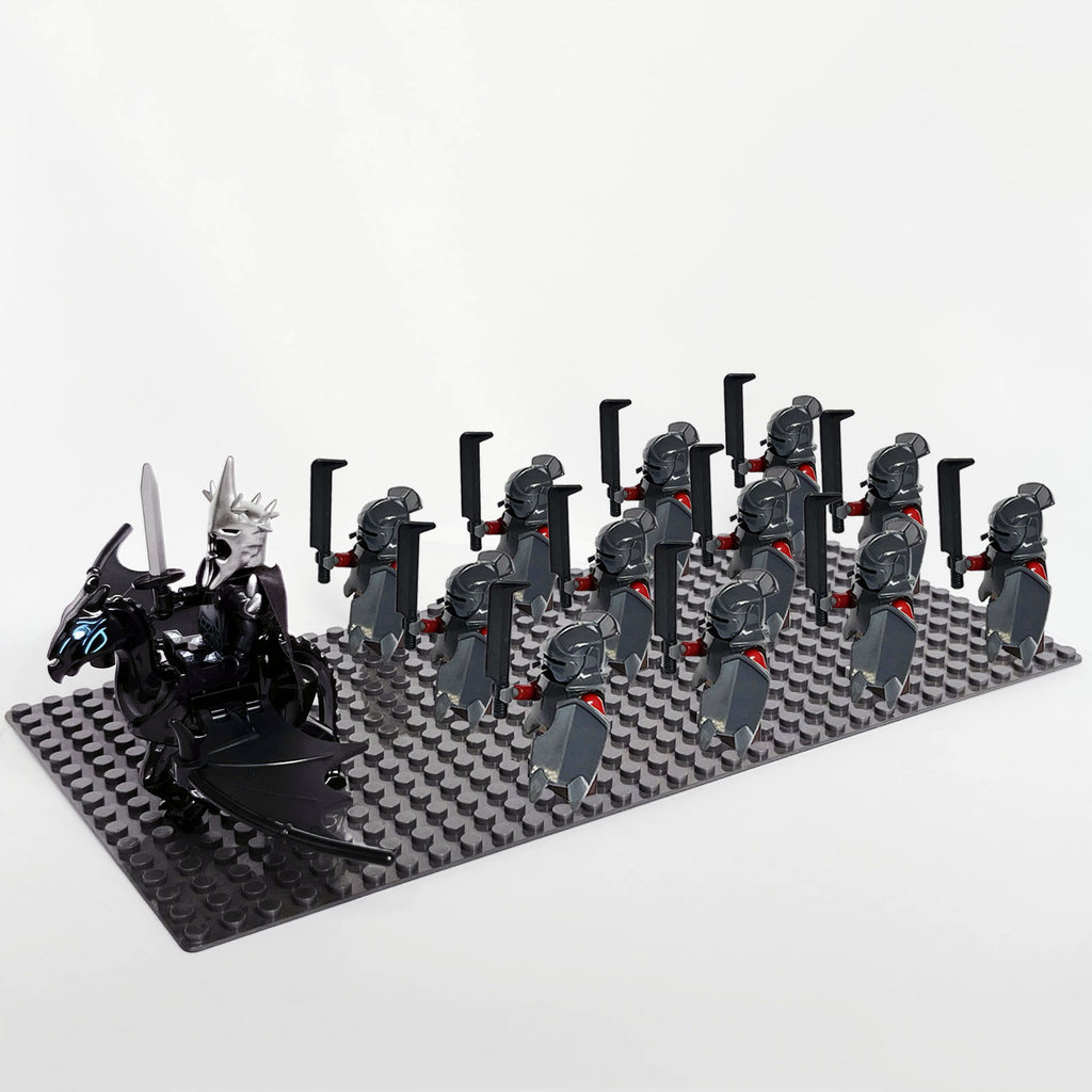 13pcs Medieval Soldiers Lord Sauron Witch-king of Angmar Shadow Orcs Strong Uruk-hai Minifig