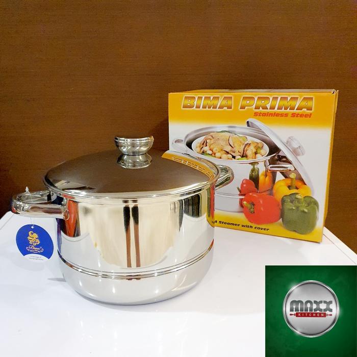 Panci Kukus Steamer Bima Prima 24 cm Serbaguna Stainless Steel