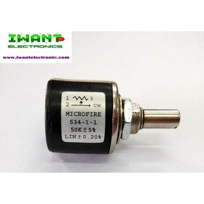 Potensio Wirewound 50K 2Watt Potensio Microfire 534-1-1 50k 5% Potensio 50K