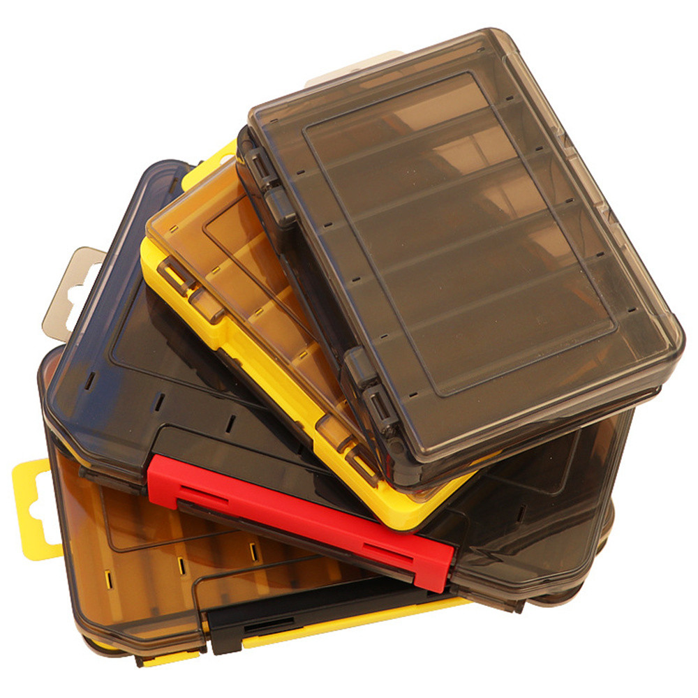 MASCOTTE Fishing Lure Box Double-decker Tackle Box Sub-bait Box Portable Bait Fishing Gear Storage