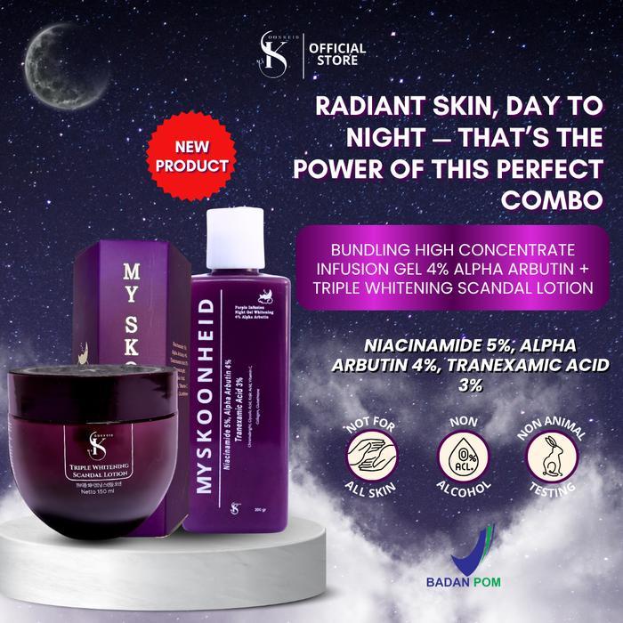 [EXCLUSIVE TIKTOK] MY SKOONHEID - HIGH CONCENTRATE INFUSION NIGHT GEL WHITENING 4% ALPHA ARBUTIN &