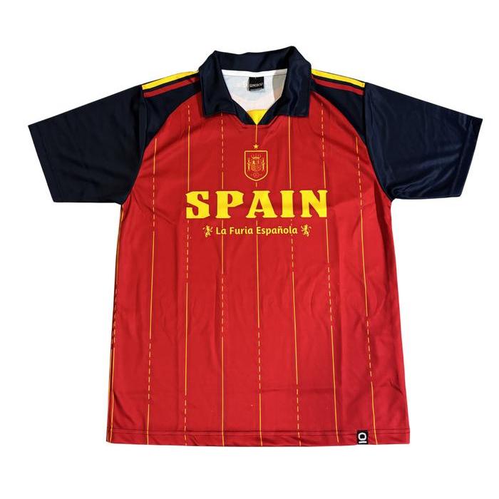 Oniku Jersey Spain Jersey Vintage Retro Running Jersey Band Casual Jersey Club Negara Futsal Bola