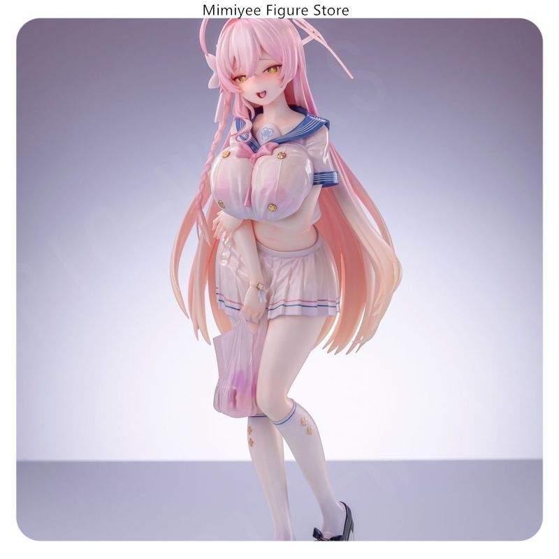 Blue Archive Urawa Hanako School Uniform 24cm Pink Hair Standing Pose Anime Figure Statue Desktop