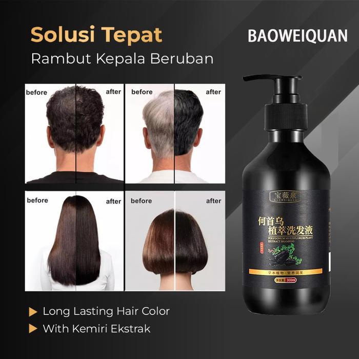 SHAMPOO PENGHITAM RAMBUT SHAMPOO UBAN hair coloring shampooRambut putih menjadi rambut hitam Black