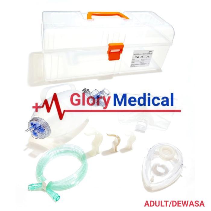 AMBU BAG/RESUCITATOR SET MANUAL DEWASA MPM SILICONE