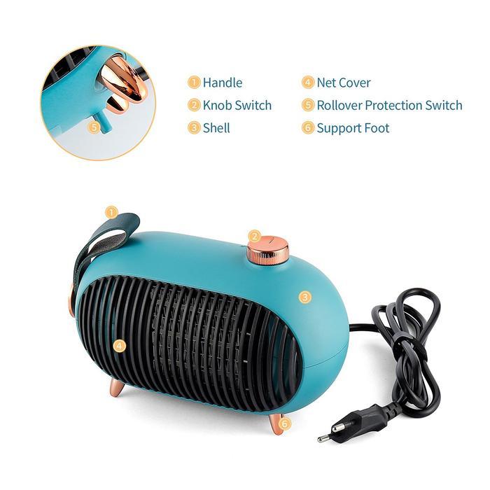 1000W Pemanas Listrik Portabel Ruang Perjalanan Ptc Kipas Pemanas