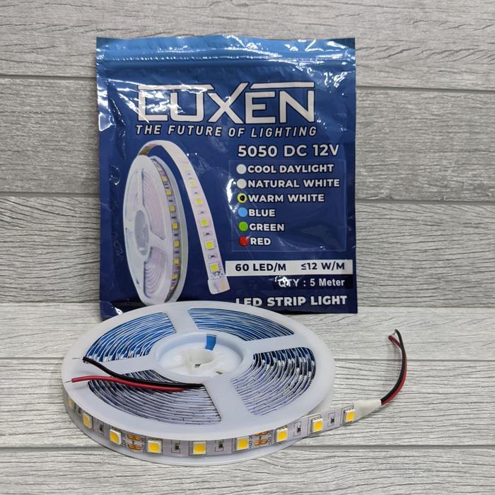 LAMPU LED STRIP 5050 DC 12V LUXEN / LED STRIP LUXEN 5050 5 METER 5M