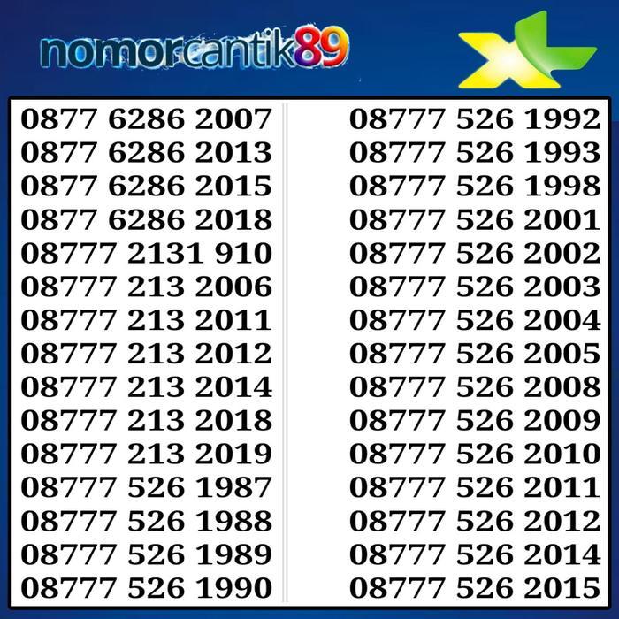 Nomor Cantik Xl Seri Tahun