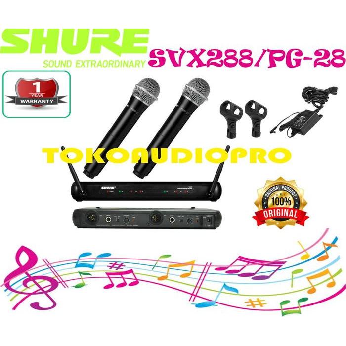 Shure Svx288/Pg28 Original Microphone Wireless Mikrofon Wireless Shure Svx-288 -Pg28 Co