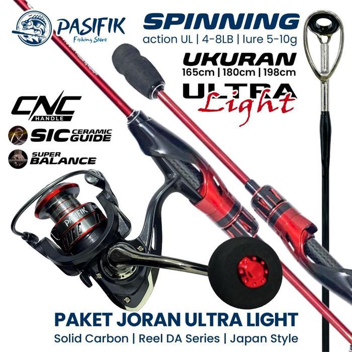Josh Pancing - Pasifik Paket Set Alat Pancing Joran Spinning Rod Action Ultralight Carbon Solid