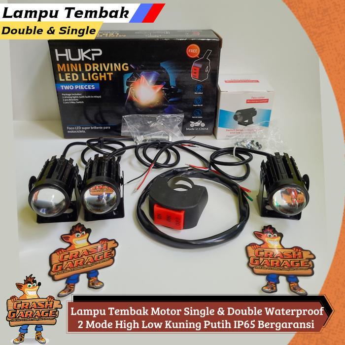 Lampu Tembak Sorot Led Laser Motor 2 Warna Waterproof Tembus Kabut