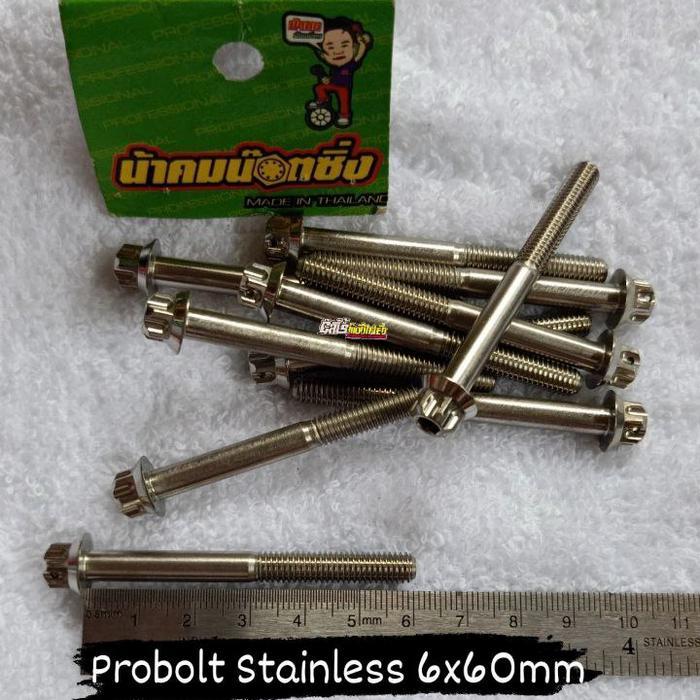 Baut Probolt Stainless New Model 6X60Mm Drat 10 Panjang 6Cm