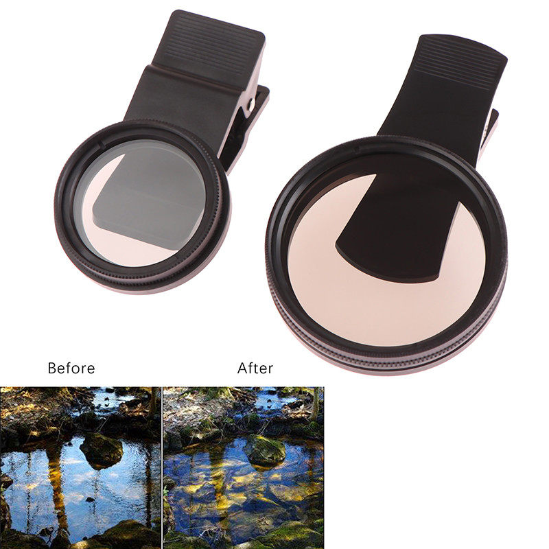 Unrsal With Clip Portable Professional Phone Polarizer Wide Angle Lens 37/52Mm Cpl Filter Circular