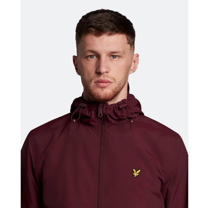 Lyle And Scott Zip Through Hooded Jacket Burgundy Original