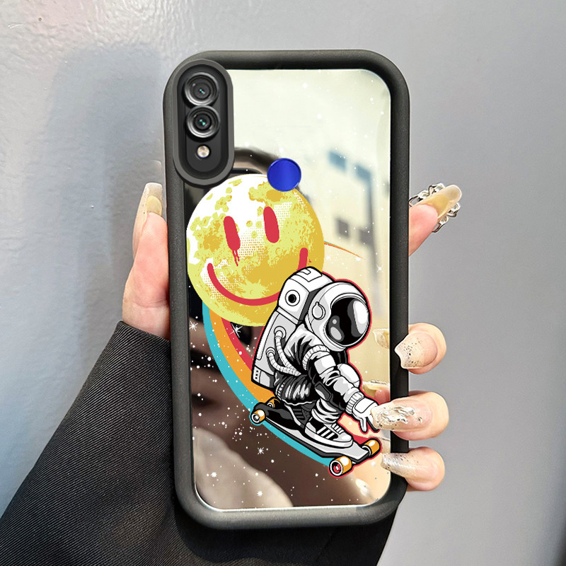 Casing Hp Untuk Xiaomi Redmi Note 7 Redmi Note 7s Redmi Note 7 Pro Case astronot NASA Kesing cermin 
