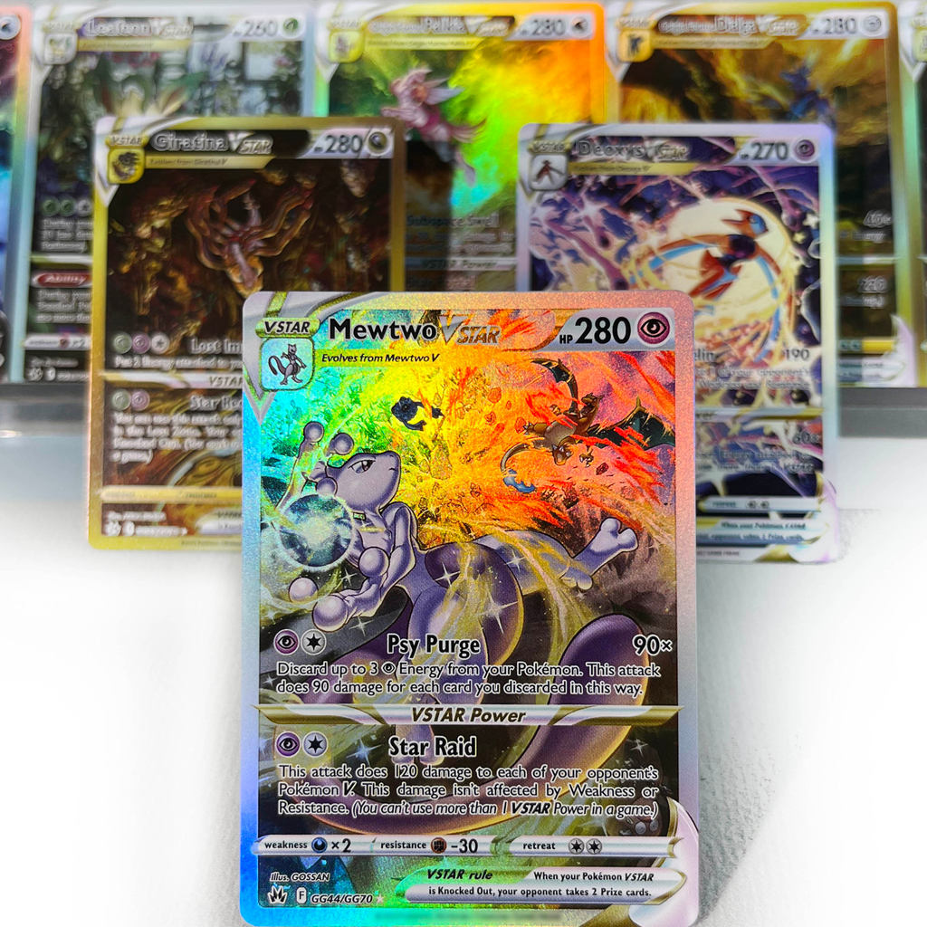 Crown Zenith PKM Cards PTCG5-C Rainbow Rare Mewtwo Giratina Arceus Leafeon VSTAR Collection Battle