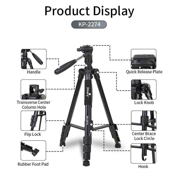JMARY KP-2274 MULTIFUNCTIONAL PROFESSIONAL TRIPOD KAMERA