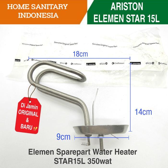 TERMURAH Sparepart ARISTON Elemen Water Star 15L / 30L 350w heater Heating Elemen Original (new)