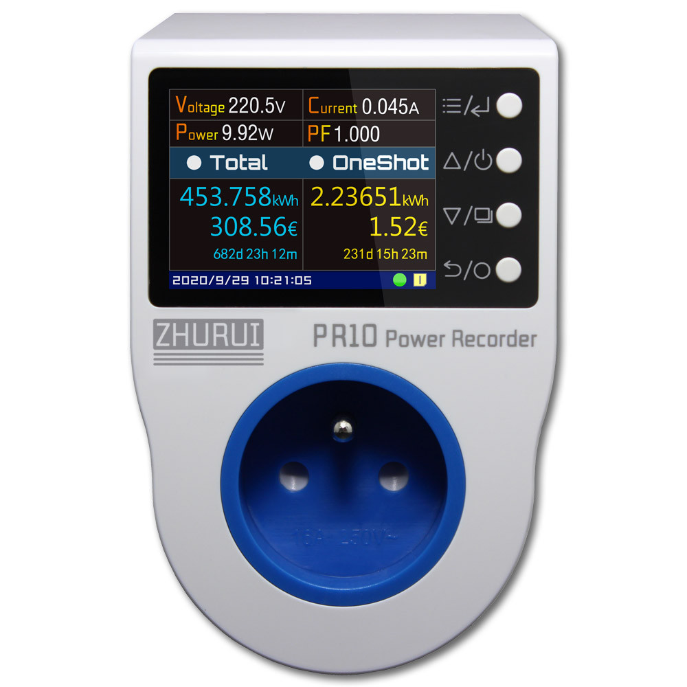 PR10-A/C/D/E/F CN/US/UK/EU Power monitor plug Watt Socket Energy Electricity Meter for Monitoring