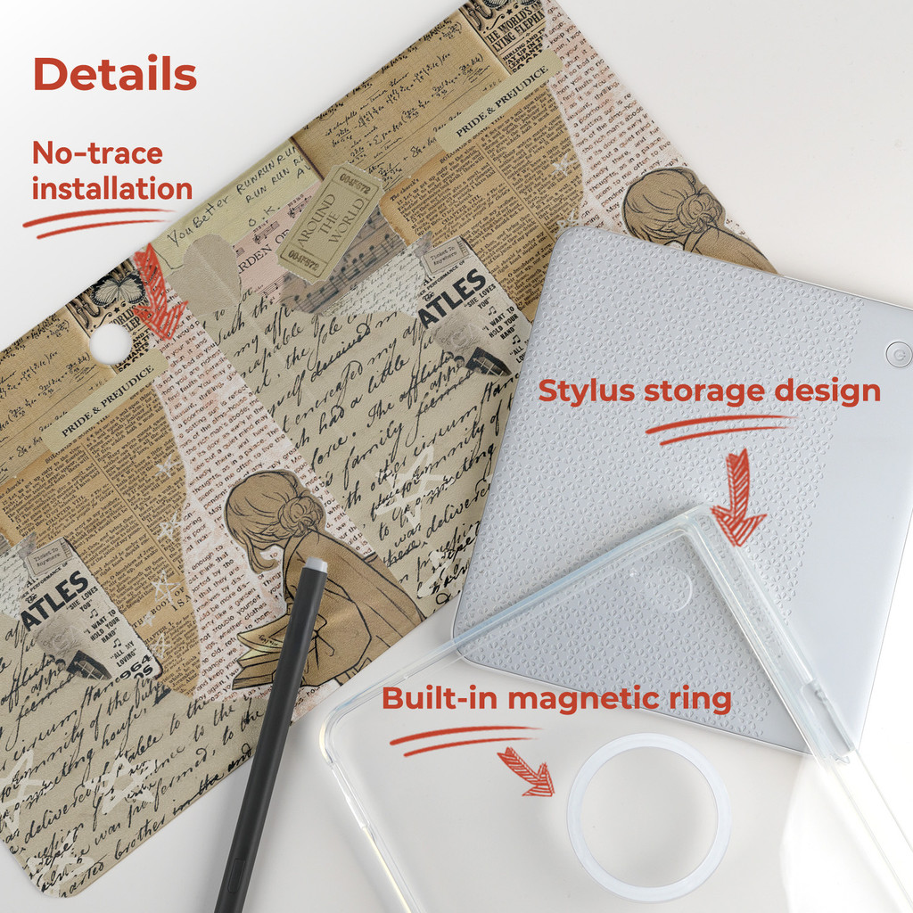 Twosheep suit for Kobo Libra Colour Kobo Libra2 Magnetic Detachable Case Cover with Stylus Slot