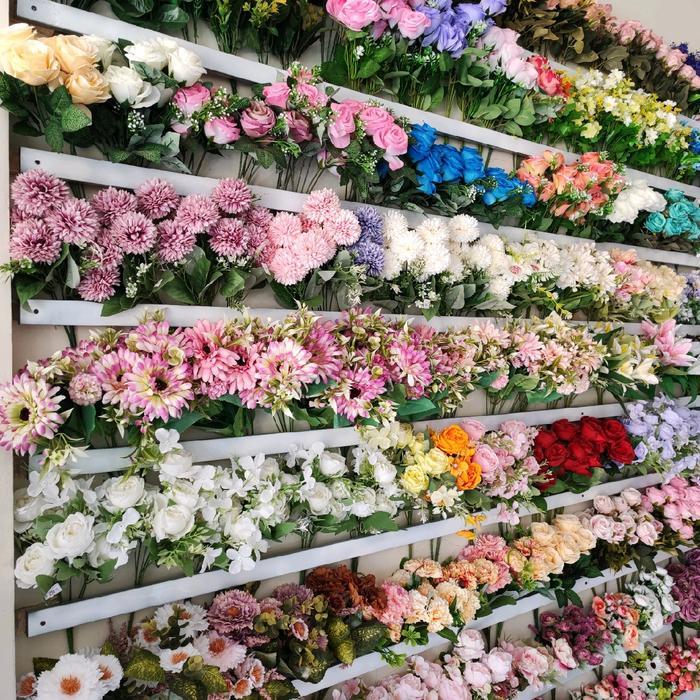 Buket Bunga Mawar Putih Mix Edelweiss Dan Caspea, Buket Bunga Kering Elegan Untuk Hadiah Spesial