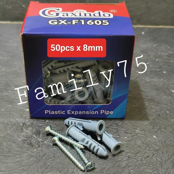 Fisher set 50pcs 6mm 8mm + Skrup Sekrup S6 / S8