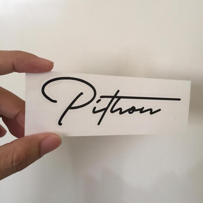 Cutting Sticker Frame Sepeda Pacific Pithon Signature Handwriting