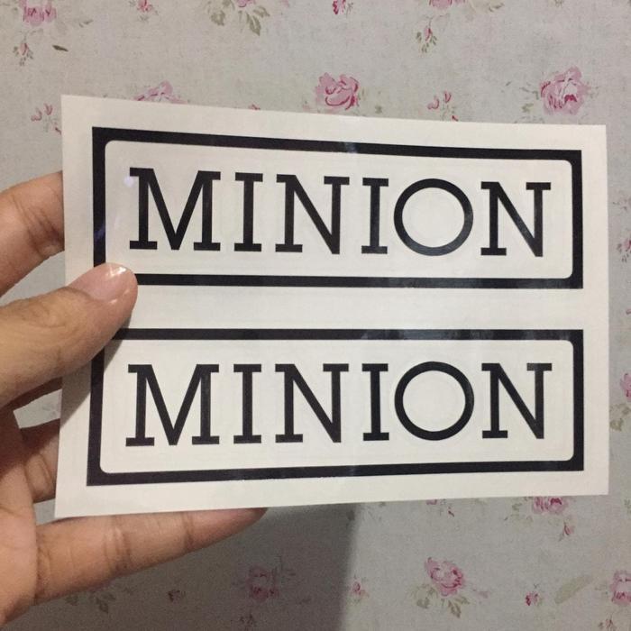 Cutting Sticker Frame Sepeda Minion Kotak