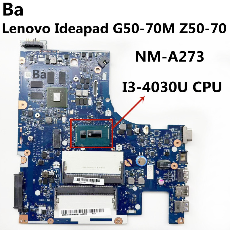 For Lenovo G50-70M Z50-70 Laptop Motherboard CPU I3-4030U SR1EN NM-A273