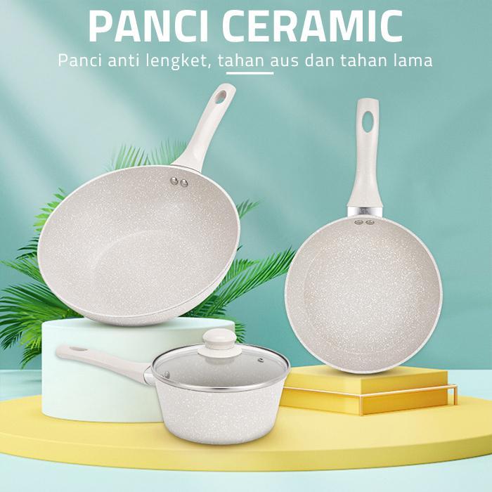 GM Bear Wajan Wok Pan Keramik 28cm 2016 - Luversa Wok Pan Ceramic