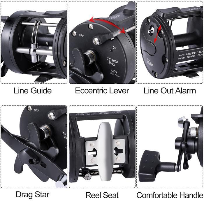 Sougayilang [COD] Reel Pancing Reel Trolling 3000/4000 Tersedia tangan kiri dan kanan Rasio Gigi