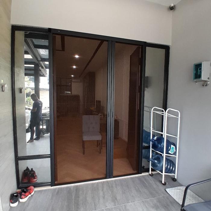 Onna lipat door - Ram Kasa Nyamuk kawat pintu geser jaring strimin