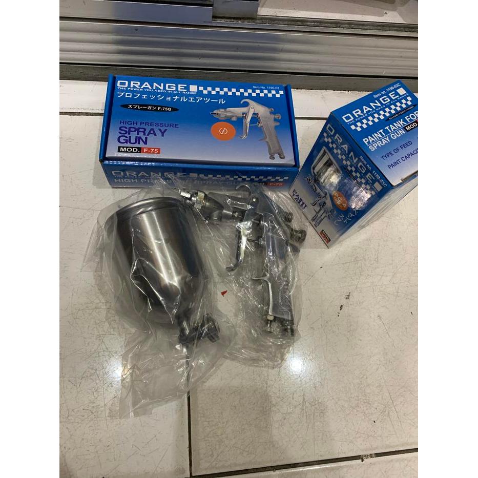 Spray Gun Orange F75 Tabung Atas