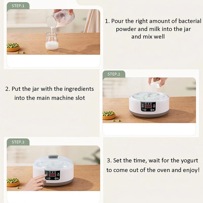 Electric Mini Yogurt Maker Multifunctional Automatic Household Rice Wine Maker DIY Yogurt Natto
