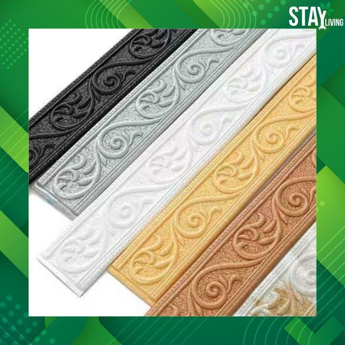 Wallpaper List Border Foam Stiker Wallborder Foam 3D Lis Dinding Dengan Perekat Lem