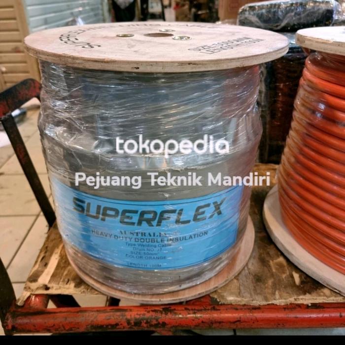 New KABEL LAS SUPER FLEX 50MM / KABEL LAS SUPERFLEX 50 MM ORANGE - BIRU