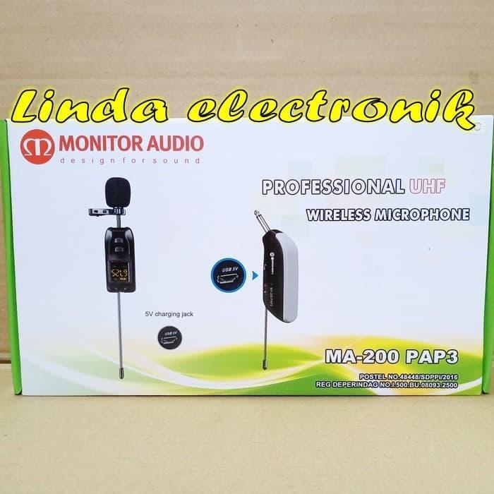 MONITOR AUDIO MA 200 PAP3 WIRELESS MICROPHONE CLIP ON PORTABLE MIC