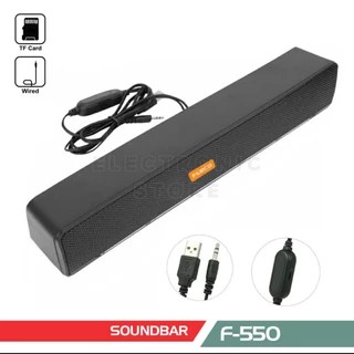 SPEAKER SOUNDBAR FLECO F 550 SPEAKER USB FLECO F 550 SPEAKER KOMPUTER-LAPTOP DAN HEADPHONE SUPER BAS