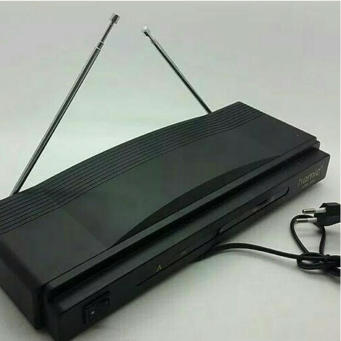 MICROPHONE DOUBLE WIRELESS HOMIC HM-306 ORIGINAL QUALITY