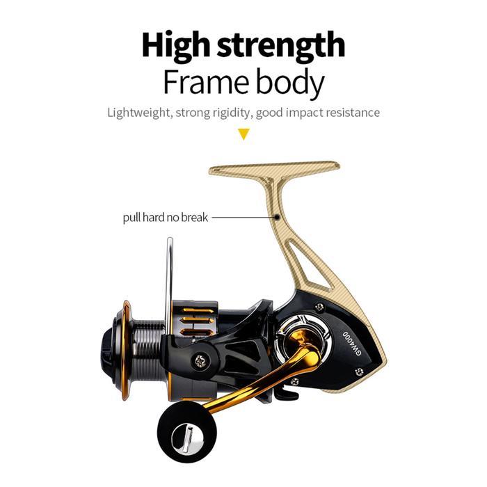 Reel Pancing Metal kuat bagus, katrol pancing banyak ukuran