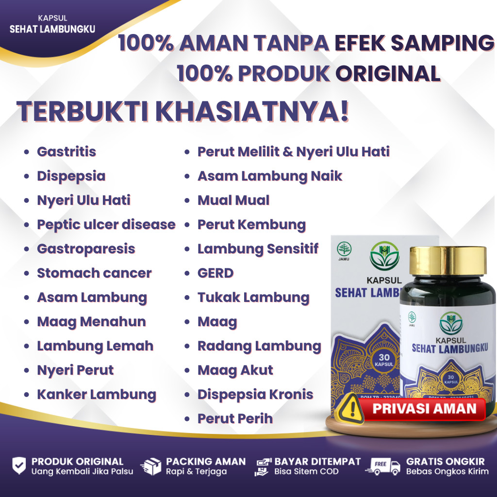Sehat Lambungku Obat Herbal Lambung Untuk GERD Maag Sesak Nafas Akibat Asam Lambung