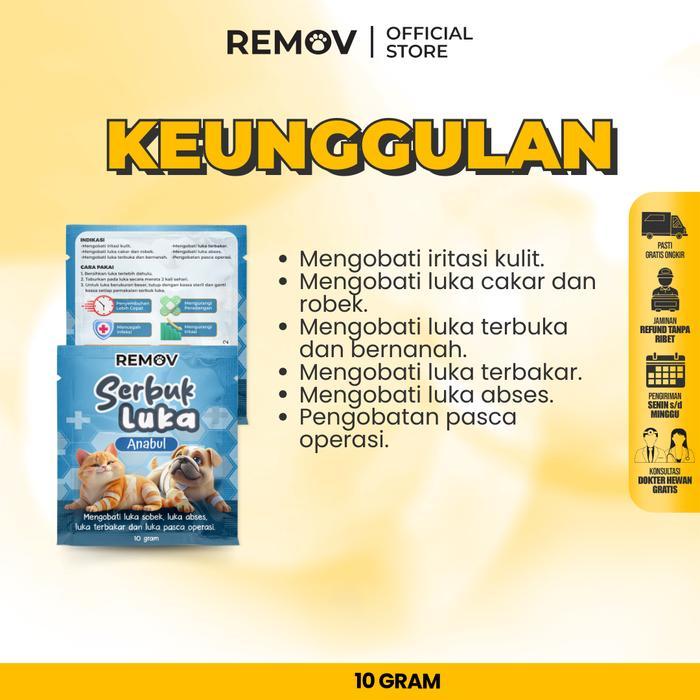 Baru Remov Serbuk Obat Luka Luar Cakar Bernanah Pasca Operasi Antiseptik Antibiotik Kucing Anjing