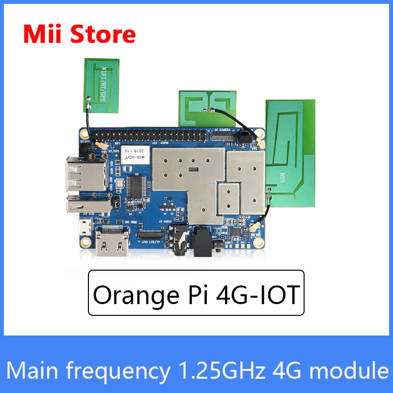 Orange Pi 4G-IOT Development Board 1G Cortex-A53 8GB EMMC Support SIM Card Bluetooth Android6.0 Sing