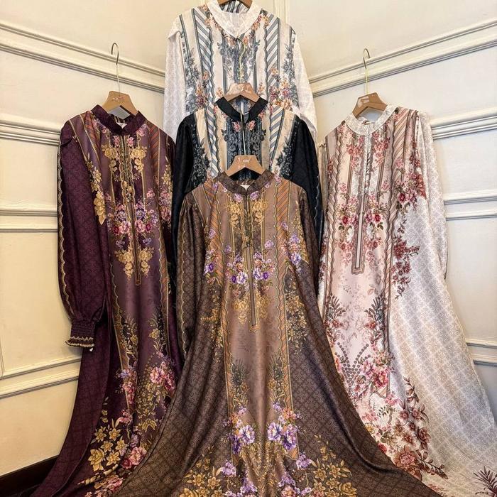 HIRAJA Set Gamis Syar'i KD Beauty Series 1-100 Ceruty Dewasa Khimar Mewah Nyaman IS