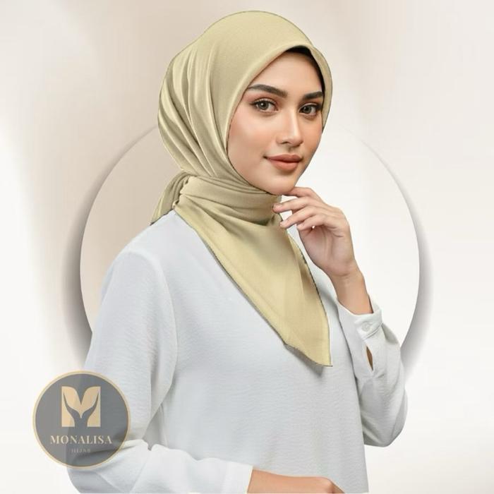 Hijab Paris Jadul Mustard Khaki Muda Hijab Pns Asn Kerudung Dinas Kantor Wanita