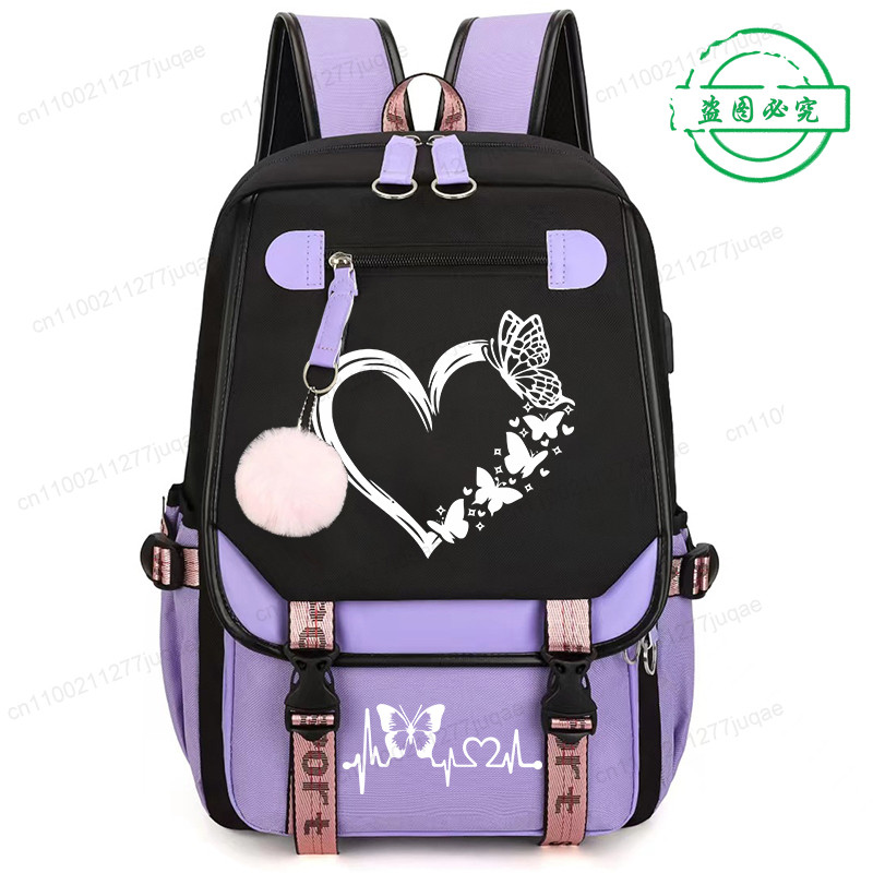 Kawaii Butterfly Anime Cartoon School Bag New Fashion Backpack Back To School Backpack School Bags