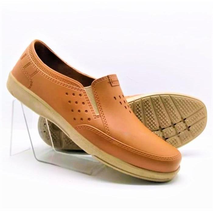 Aerostreet - Sepatu Pantofel Karet Pria Awk 557 Hitam - Coklat Muda -Coklat Tua