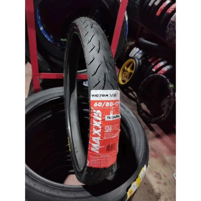 "New" BAN CACING MAXXIS VICTRA Ring 17 Tubeless 60/80-17 60/90-17 70/80-17 Gratis Pentil Motor Beat